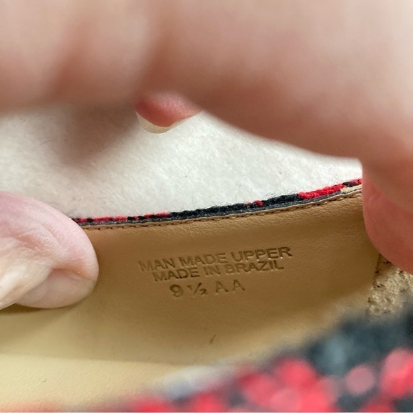 Talbots Red/Black Plaid Pointy Toed Ballet Flats - Picture 13 of 13